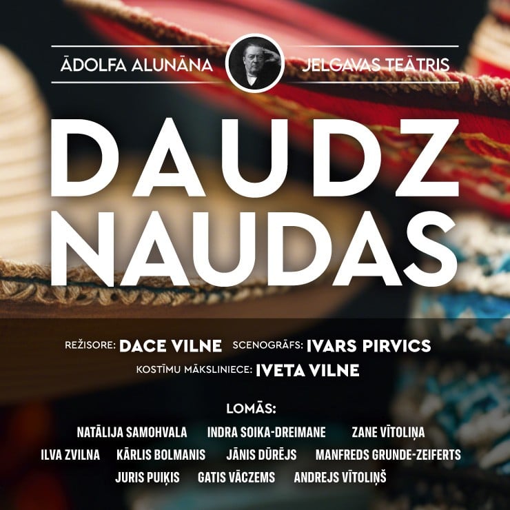 Изображение спектакля "Ā.Alunāna Jelgavas teātra izrāde/ komēdija “Daudz naudas”"