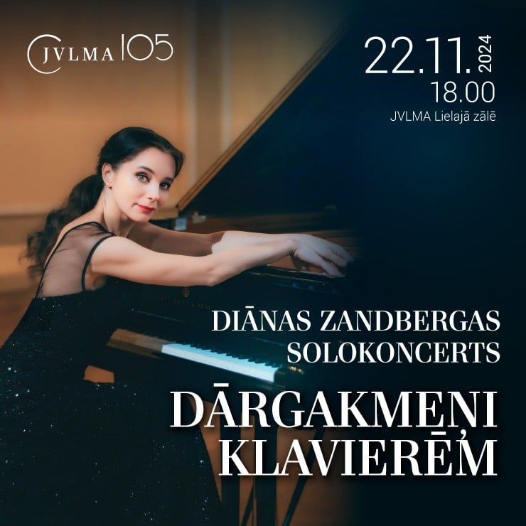 Izrādes "Pianistes Diānas Zandbergas solokoncerts "Dārgakmeņi klavierēm"" attels