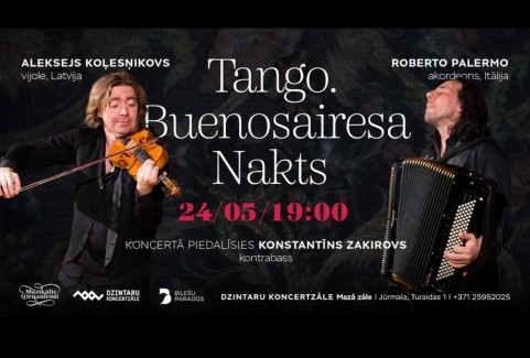 Изображение спектакля "“TANGO. Buenosairesa Nakts” - ALEKSEJS KOĻESŅIKOVS (vijole) & ROBERTO PALERMO (akordeons)"