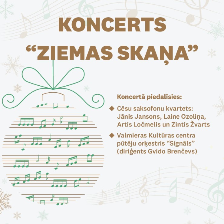 Izrādes "Koncerts “Ziemas skaņa”. Pūtēju orķestris “Signāls”, Cēsu saksofonu kvartets" attels
