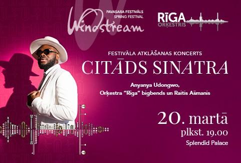Izrādes "CITĀDS SINATRA. Anyanya Udongwo, Orķestra RĪGA bigbends un diriģents Raitis Ašmanis. Festivāls WINDSTREAM 2025" attels