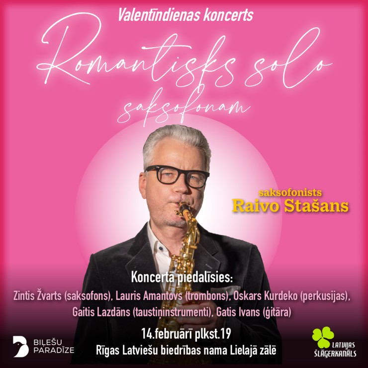 Izrādes "Valentīndienas koncerts “Romantisks solo saksofonam”. Ielūdz Raivo Stašans" attels