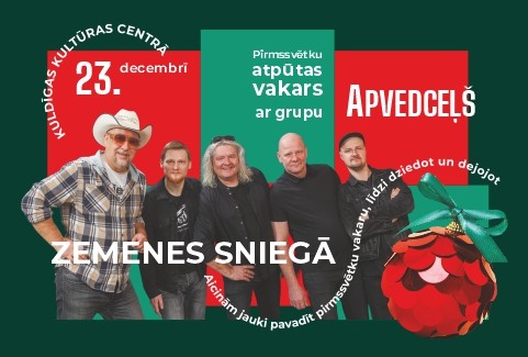 Izrādes "PIRMSSVĒTKU ATPŪTAS VAKARS “ZEMENES SNIEGĀ” AR GRUPU “APVEDCEĻŠ”" attels