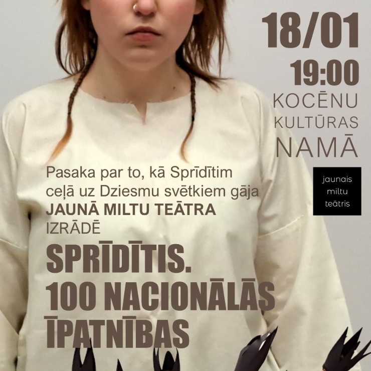 Izrādes "Jaunā Miltu teātra izrāde “Sprīdītis. 100 nacionālās īpatnības”" attels