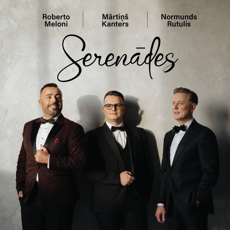 Izrādes "Serenādes ar Mārtiņu Kanteru, Normundu Rutuli un Roberto Meloni" attels