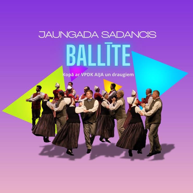 Izrādes "Vidējās paaudzes deju kolektīva AIJA koncerts Jaungada sadancis BALLĪTE" attels