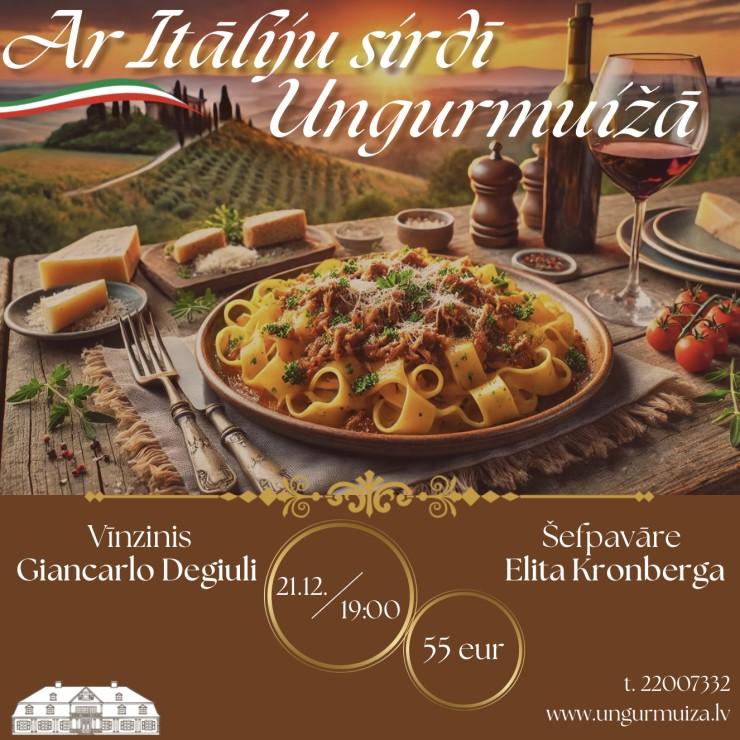 Izrādes "Toskānas garšas Ungurmuižā" attels