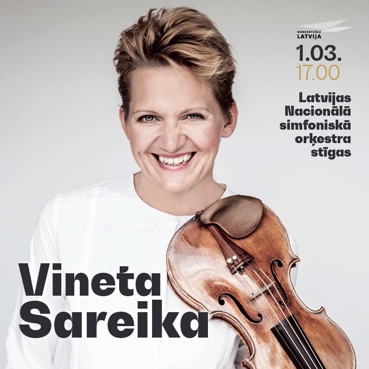 Izrādes "Vineta Sareika un Latvijas Nacionālā simfoniskā orķestra stīgas" attels