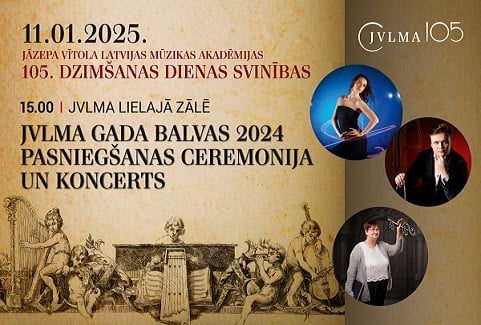 Izrādes "JVLMA – 105. GADA BALVAS 2024 pasniegšanas ceremonija un koncerts" attels