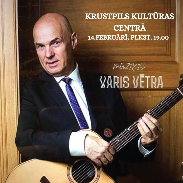 Izrādes "Koncerts romantiskās noskaņās kopā ar mūziķi Vari Vētru "Tevi mīlot.."" attels