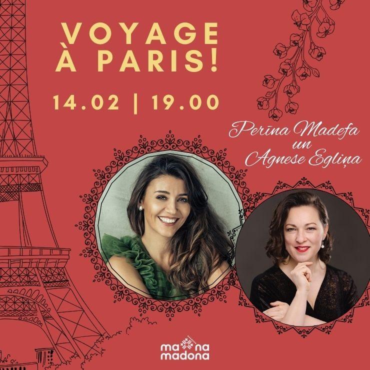 Izrādes "VOYAGE À PARIS! - Perīna Madefa un Agnese Egliņa" attels