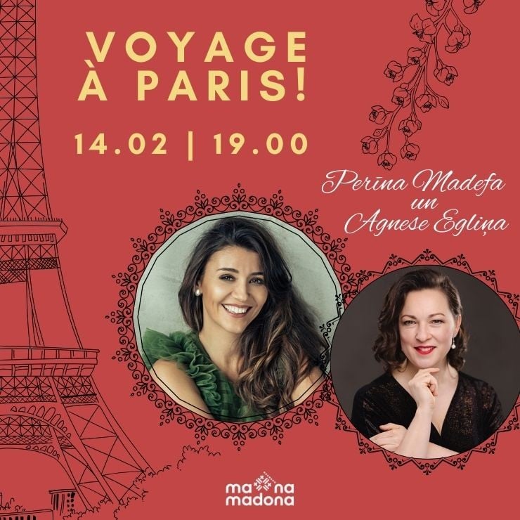 Izrādes "VOYAGE À PARIS! - Perīna Madefa un Agnese Egliņa" attels