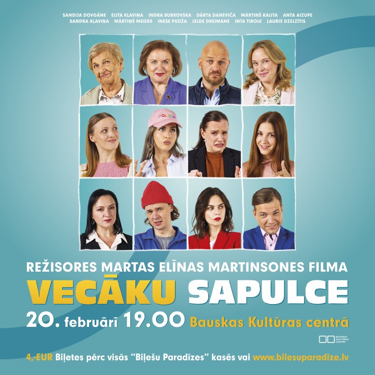 Izrādes "VECĀKU SAPULCE / filmas seanss Bauskā" attels