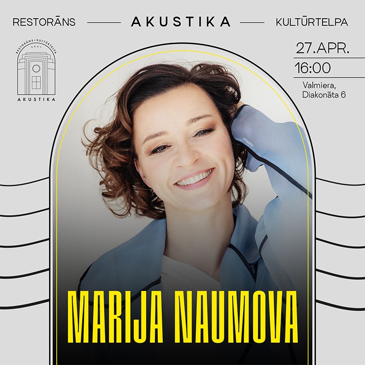 Izrādes "MARIJA NAUMOVA | Franču Saulrietā | Kultūrtelpā AKUSTIKA, Valmierā" attels