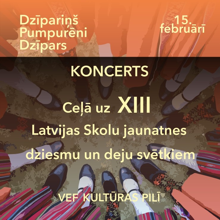 Izrādes "Ceļā uz XIII Latvijas Skolu jaunatnes dziesmu un deju svētkiem" attels