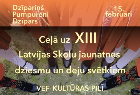 Izrādes "Ceļā uz XIII Latvijas Skolu jaunatnes dziesmu un deju svētkiem" attels