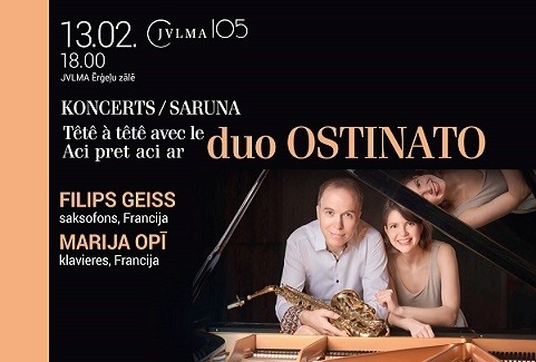 Izrādes "Koncerts /saruna ''Aci pret aci ar Duo OSTINATO''" attels