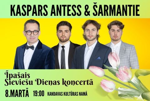 Izrādes "KASPARS ANTESS & ŠARMANTIE īpašā Sieviešu dienas koncertā" attels