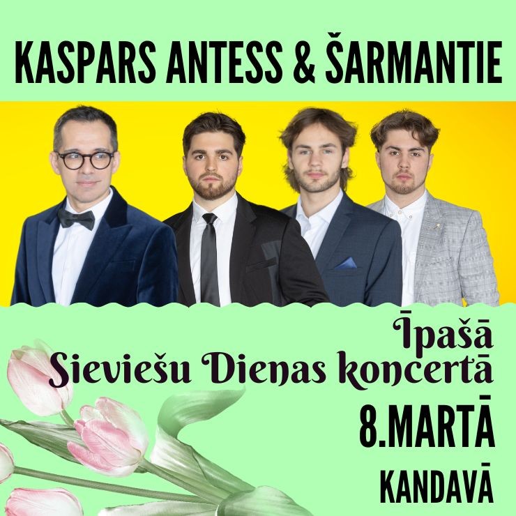 Izrādes "KASPARS ANTESS & ŠARMANTIE īpašā Sieviešu dienas koncertā" attels