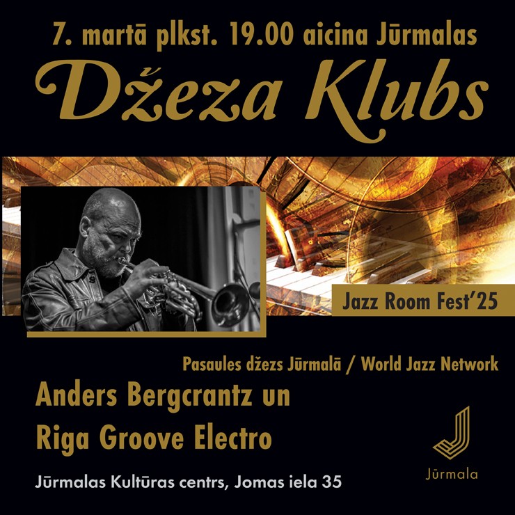 Izrādes "Jazz Room Fest’25 | Pasaules džezs Jūrmalā. Anders Bergcrantz un Riga Groove Electro" attels
