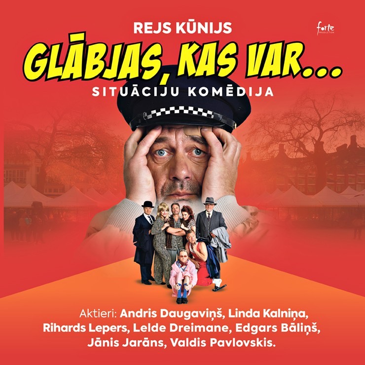 Izrādes "GLĀBJAS, KAS VAR ... / Situāciju komēdija" attels