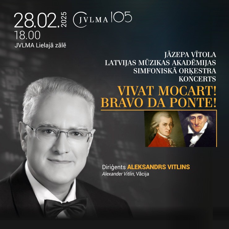 Izrādes "JVLMA simfoniskā orķestra koncerts Vivat Mocart! Bravo da Ponte!" attels