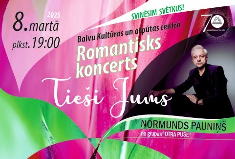Изображение спектакля "Romantisks koncerts “Tieši Jums”- Normunds Pauniņš no grupas “Otra puse”"