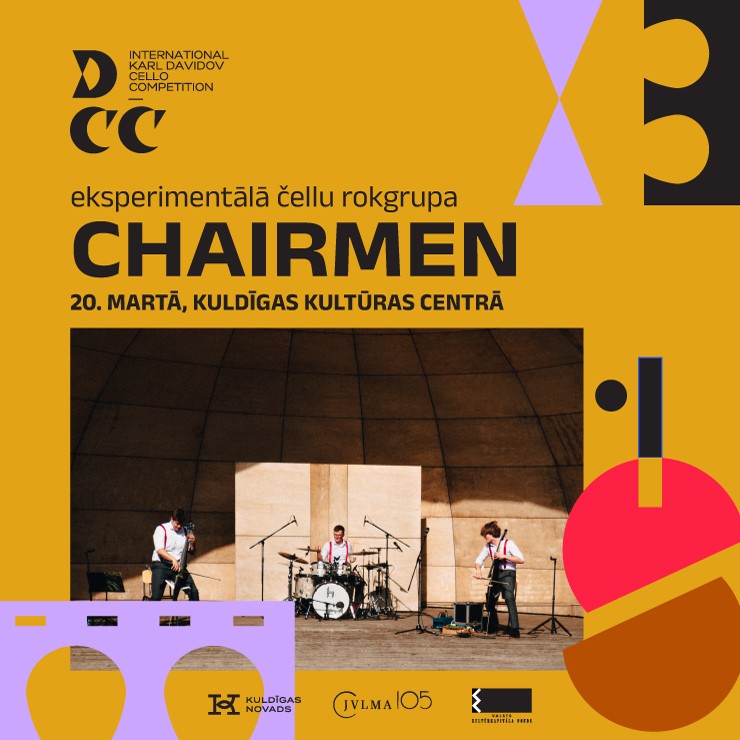 Izrādes "Eksperimentālā čellu rokgrupa CHAIRMEN" attels