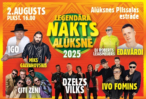 Izrādes "LEĢENDĀRĀ NAKTS ALŪKSNĒ 2025" attels