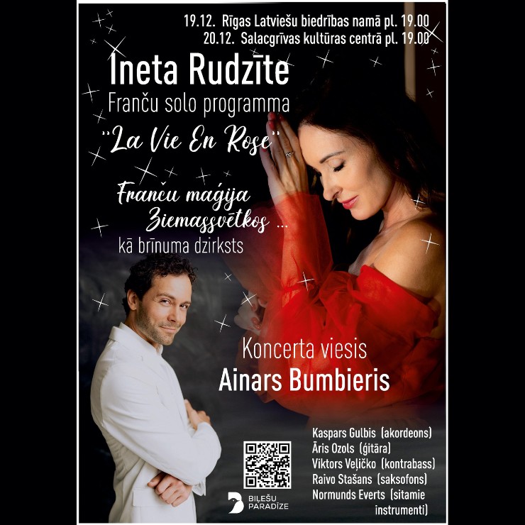 Izrādes "INETA RUDZĪTE franču šansona koncertā “La Vie en Rose”" attels