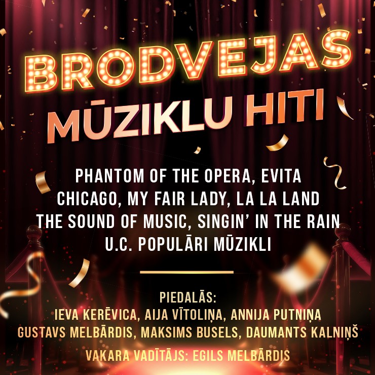 Izrādes "BRODVEJAS MŪZIKLU HITI" attels