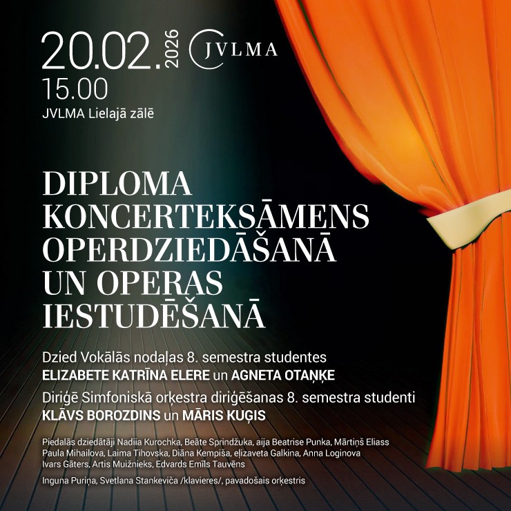 Izrādes "Diploma koncerteksāmens Operdziedāšanā un Operas iestudēšanā" attels