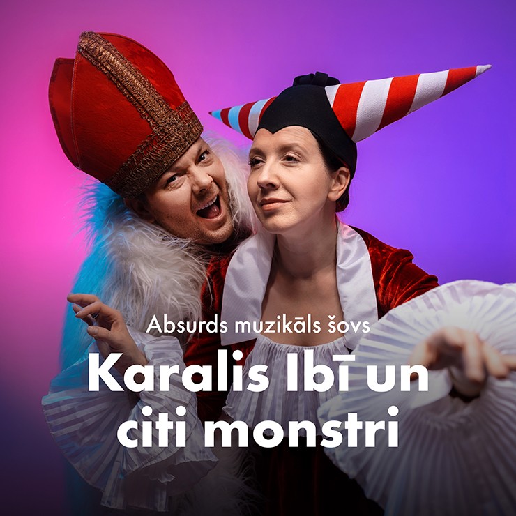 Izrādes "Karalis Ibī un citi monstri" attels