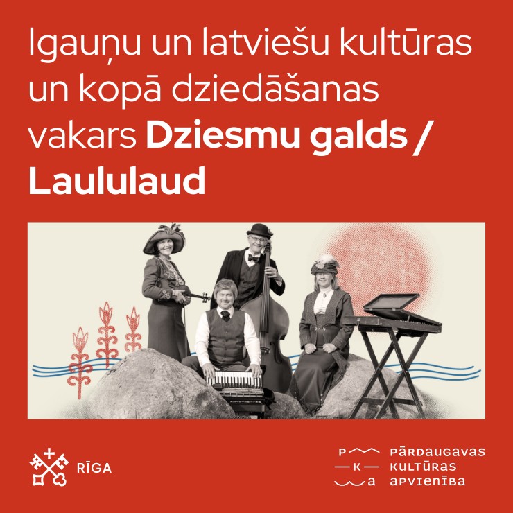 Izrādes "Igauņu un latviešu kultūras un kopā dziedāšanas vakars
Dziesmu galds / Laululaud" attels