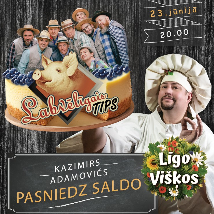 Izrādes "Līgo Višķos 2025 – Kazimirs Adamovičs pasniedz saldo" attels