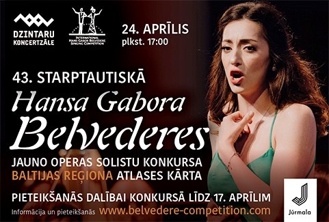 Izrādes "43. starptautiskā Hansa Gabora Belvederes jauno operdziedātāju konkursa Baltijas reģiona atlases kārta" attels