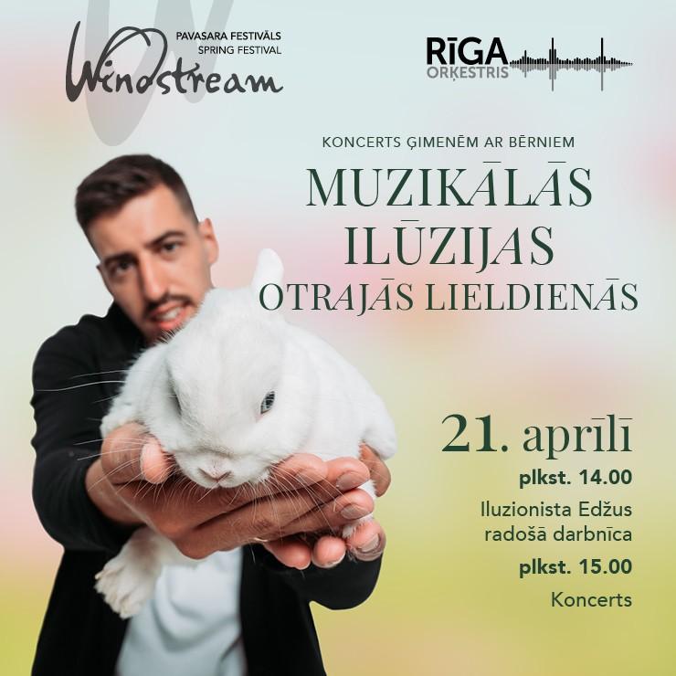 Image of the event "MUZIKĀLĀS ILŪZIJAS OTRAJĀS LIELDIENĀS. Iluzionists Edžus un Orķestris “Rīga”. Koncerts ģimenēm un bērniem"