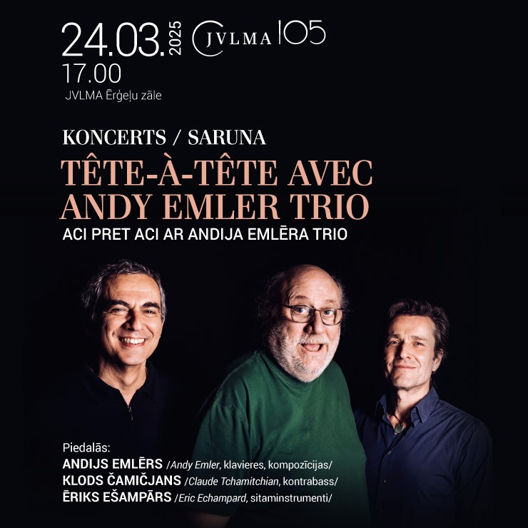 Izrādes "Koncerts / saruna "Aci pret aci ar Andija Emlēra trio"" attels