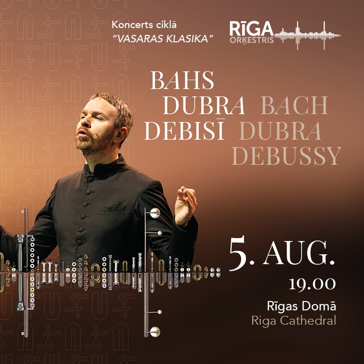 Izrādes "BAHS. DUBRA. DEBISĪ. Ciklā VASARAS KLASIKA. Orķestris “Rīga” un Valdis Butāns" attels