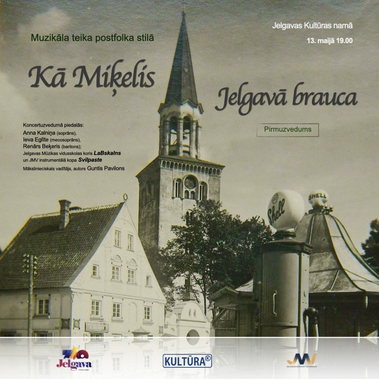 Izrādes "Muzikāla teika “Kā Miķelis Jelgavā brauca”" attels