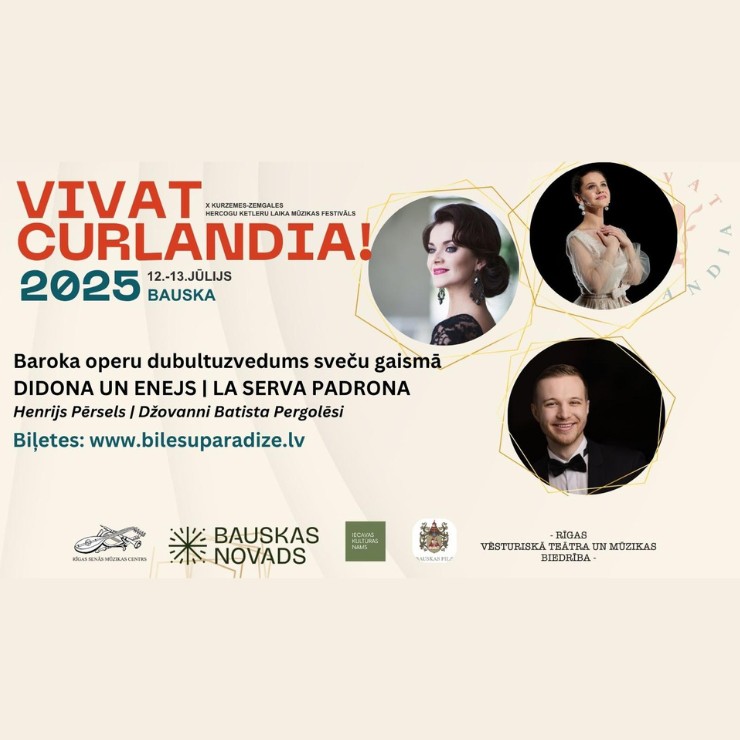 Izrādes "VIVAT CURLANDIA! 2025 | Baroka operu dubultuzvedums Henrija Pērsela DIDONA un ENEJS | Džovanni Batista Pergolēzi LA SERVA PADRONA" attels
