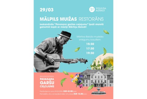 Izrādes "PAVASARA GARŠU CEĻOJUMS kopā ar mūziķi Mārtiņu Balodi" attels
