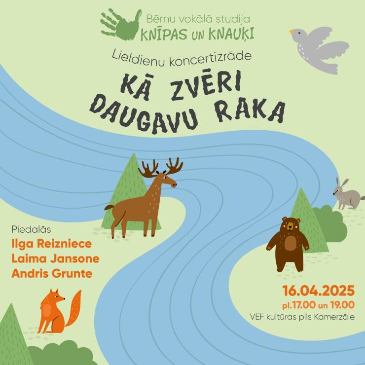 Izrādes "Lieldienu koncertuzvedums “Kā zvēri Daugavu raka” | Bērnu vokālās studija “Knīpas un Knauķi”" attels