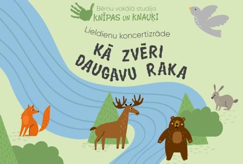 Izrādes "Lieldienu koncertuzvedums “Kā zvēri Daugavu raka” | Bērnu vokālās studija “Knīpas un Knauķi”" attels