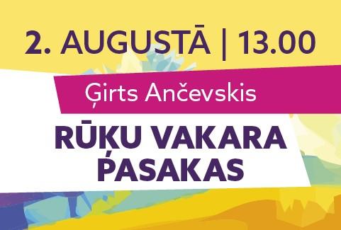 Izrādes "Diasporas teātru festivāls DĀVANA LATVIJAI | Ģirts Ančevskis “RŪĶU VAKARA PASAKAS”" attels