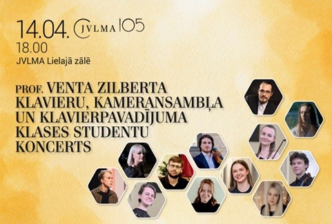 Izrādes "Prof. Venta Zilberta klavieru, kameransambļa un klavierpavadījuma klases studentu koncerts" attels
