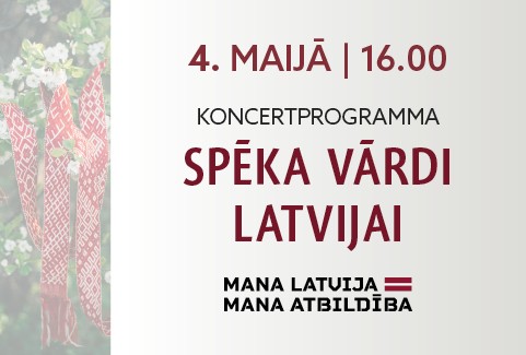 Izrādes "SPĒKA VĀRDI LATVIJAI" attels