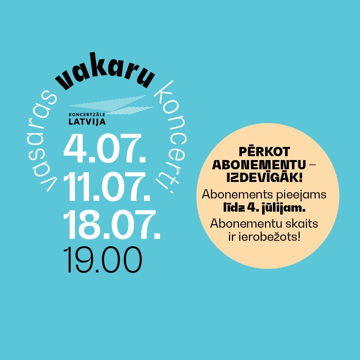 Izrādes "Vasaras vakaru koncerti. Trīs koncertu ABONEMENTS" attels