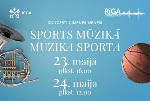 Izrādes "SPORTS MŪZIKĀ. MŪZIKA SPORTĀ Koncerts ģimenēm un bērniem. Orķestris Rīga, Dināra Rudāne un Daumants Kalniņš" attels