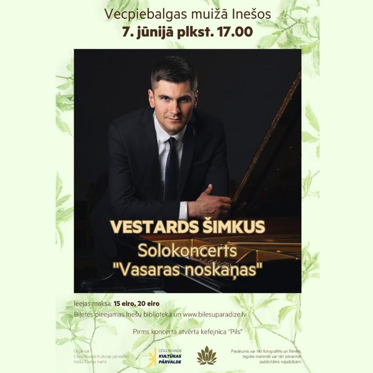 Izrādes "VESTARDA ŠIMKUS SOLOKONCERTS “VASARAS NOSKAŅAS”" attels